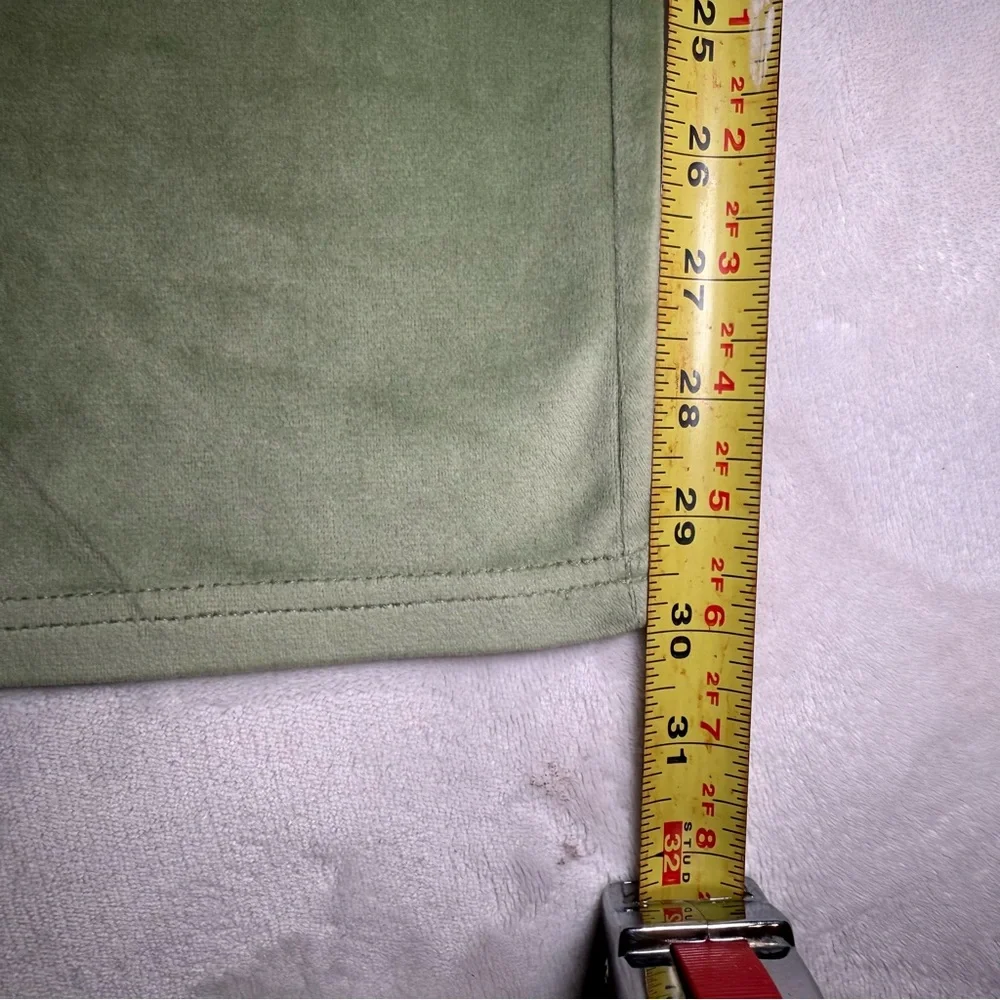 Juicy Couture Green Velour Track Pants Rhinestone‎ Logo Y2K - Picture 7 of 8